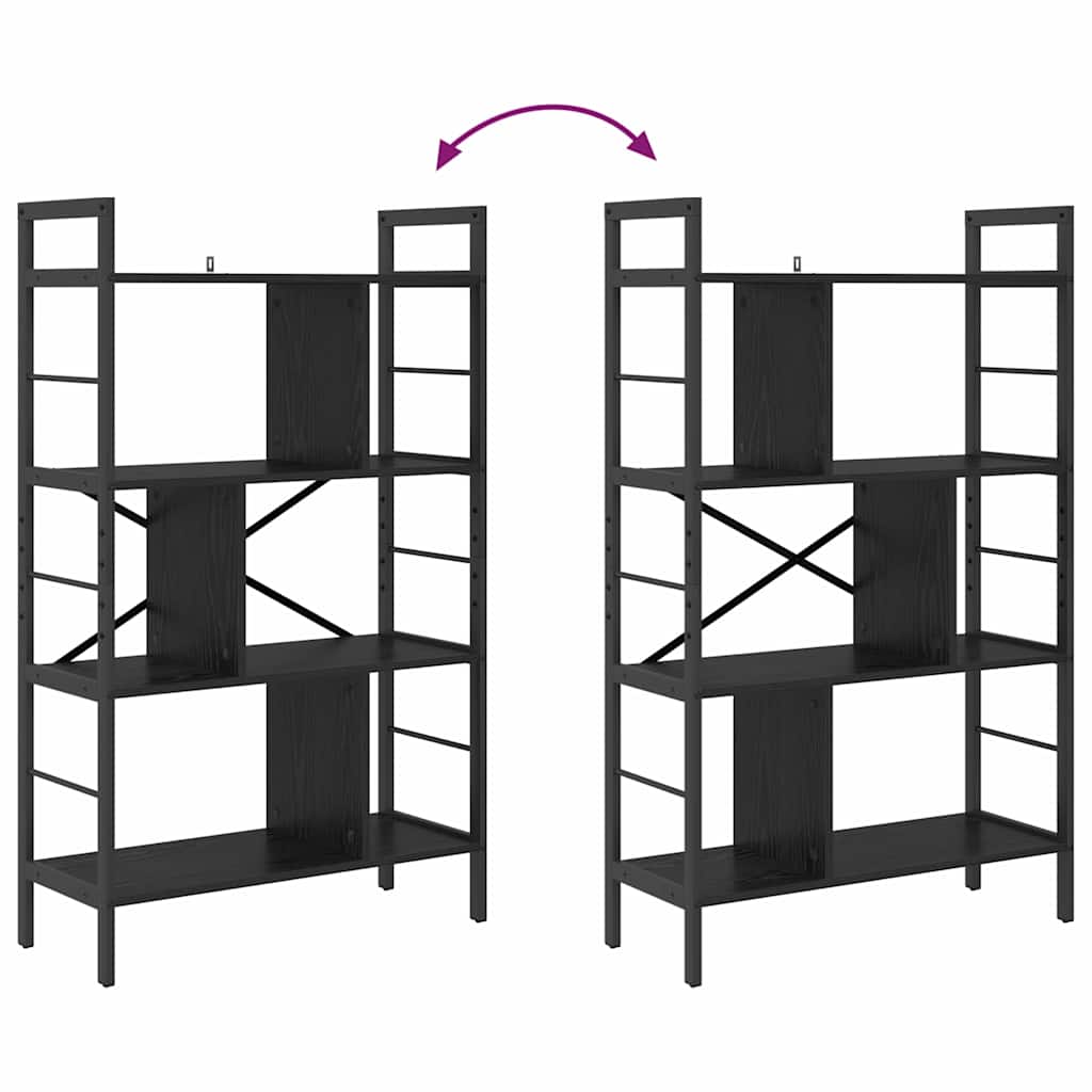 Étagère Chêne noir 75 x 30 x 123,5 cm Bois d'ingénierie - XIOS
