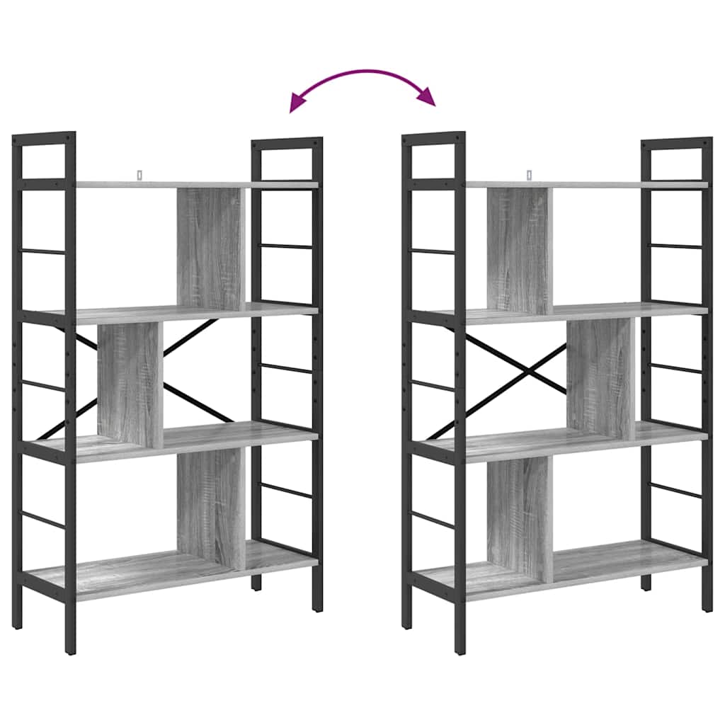 Étagère Gris Sonoma 75 x 30 x 123,5 cm Bois d'ingénierie - XIOS