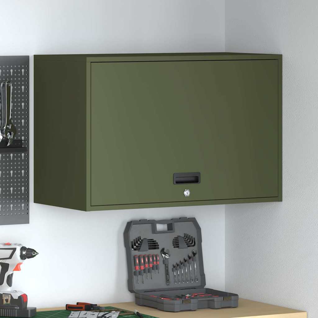 Armoire murale pour garage Vert olive 80 x 40 x 53 cm - XIOS