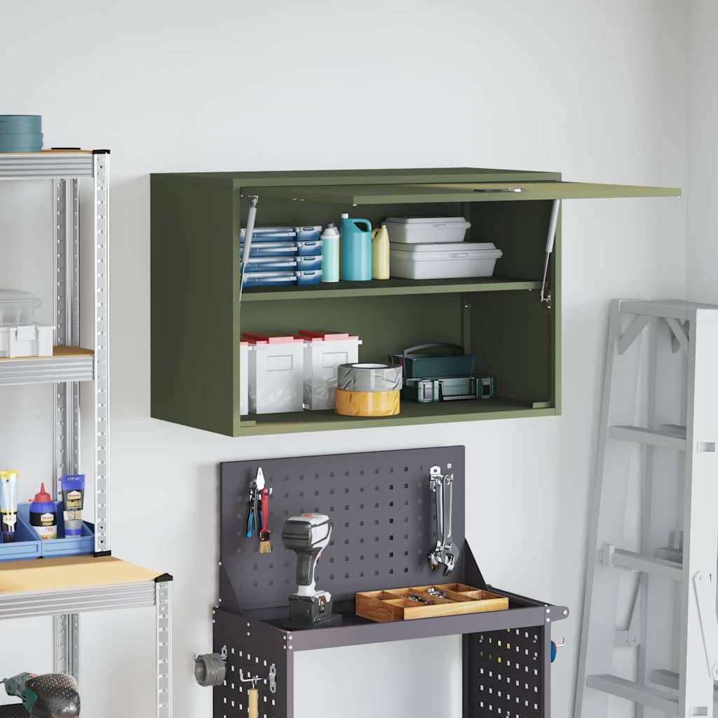 Armoire murale pour garage Vert olive 80 x 40 x 53 cm - XIOS