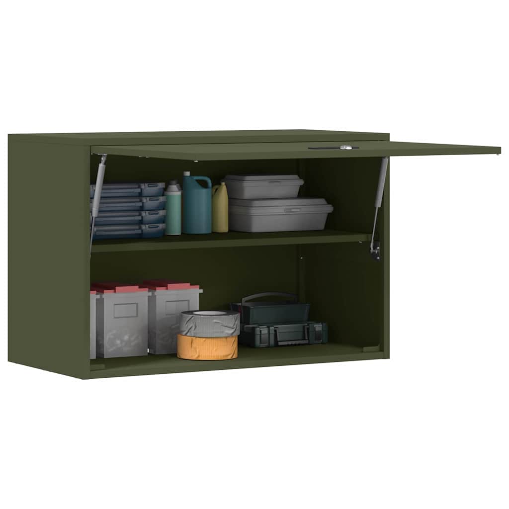Armoire murale pour garage Vert olive 80 x 40 x 53 cm - XIOS