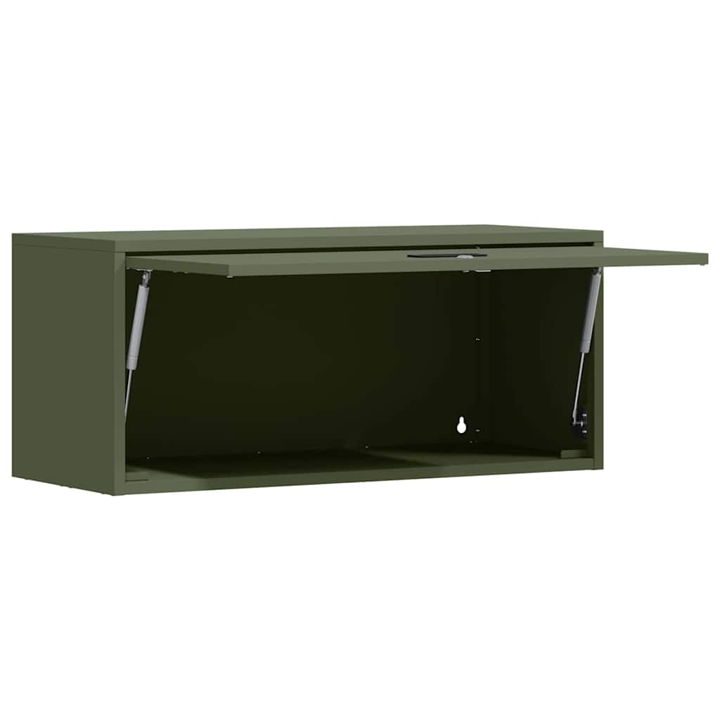 Armoire murale pour garage Vert olive 80 x 33 x 35 cm - XIOS