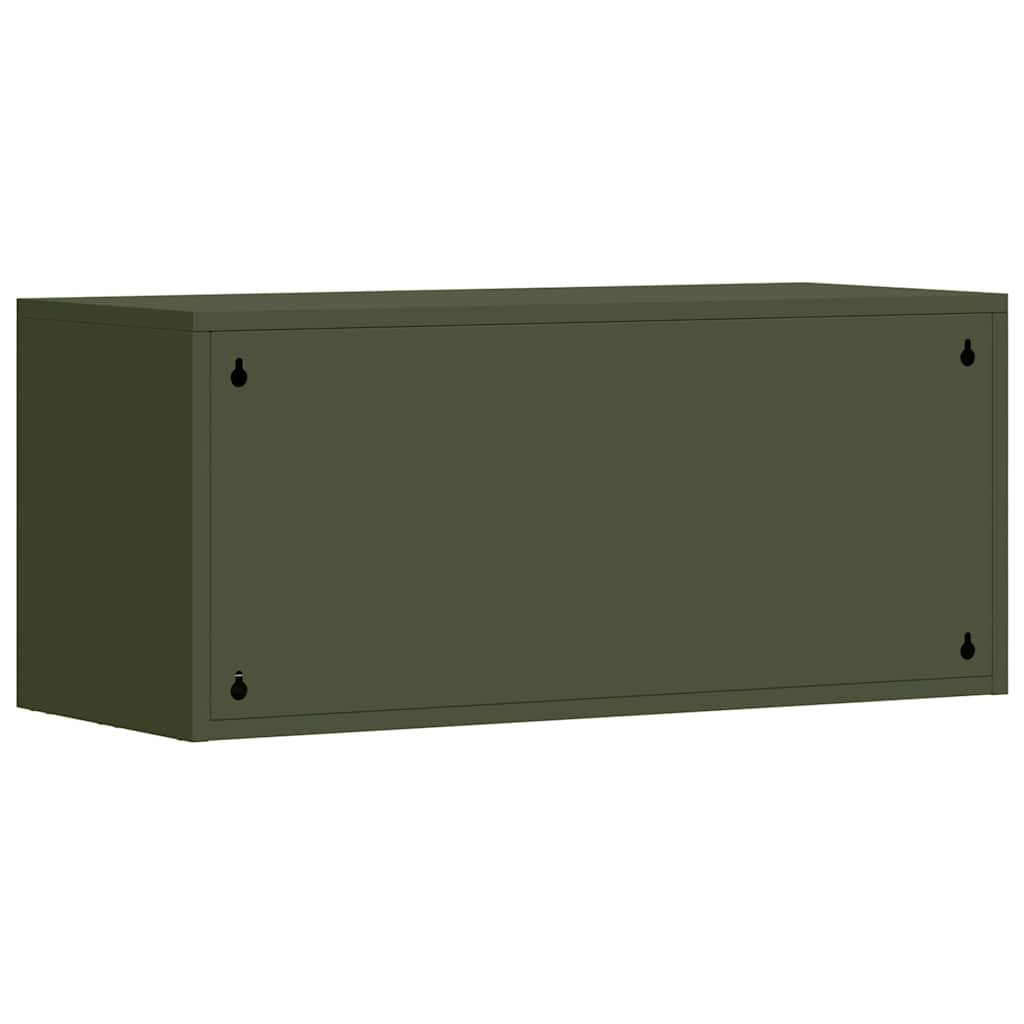 Armoire murale pour garage Vert olive 80 x 33 x 35 cm - XIOS