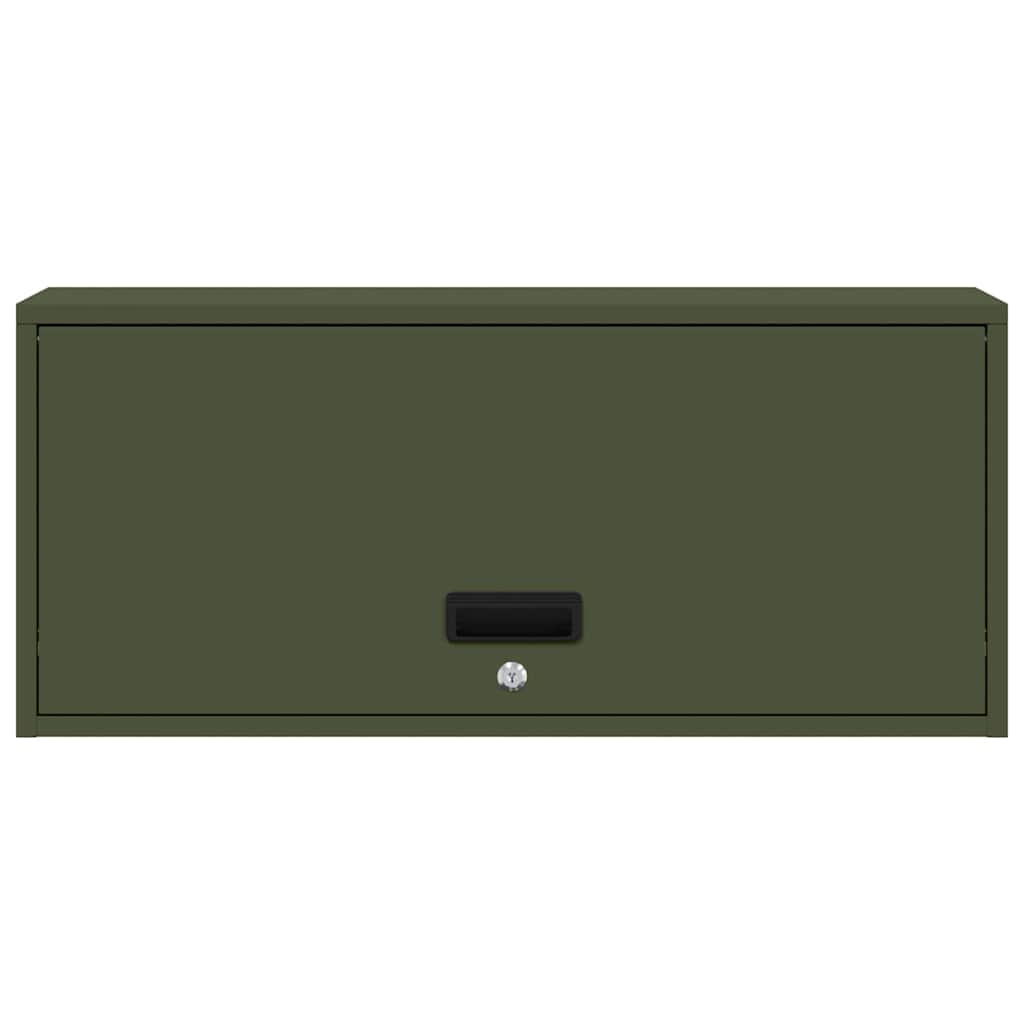Armoire murale pour garage Vert olive 80 x 33 x 35 cm - XIOS