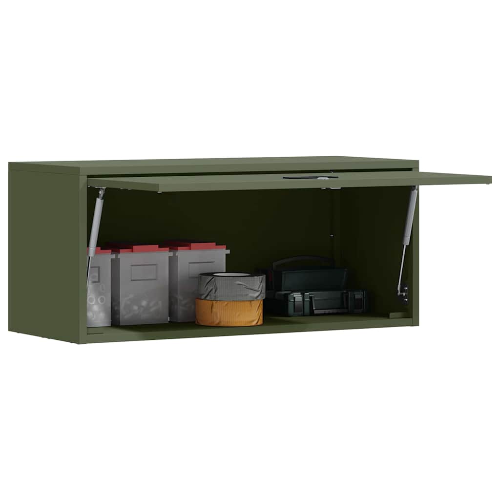 Armoire murale pour garage Vert olive 80 x 33 x 35 cm - XIOS