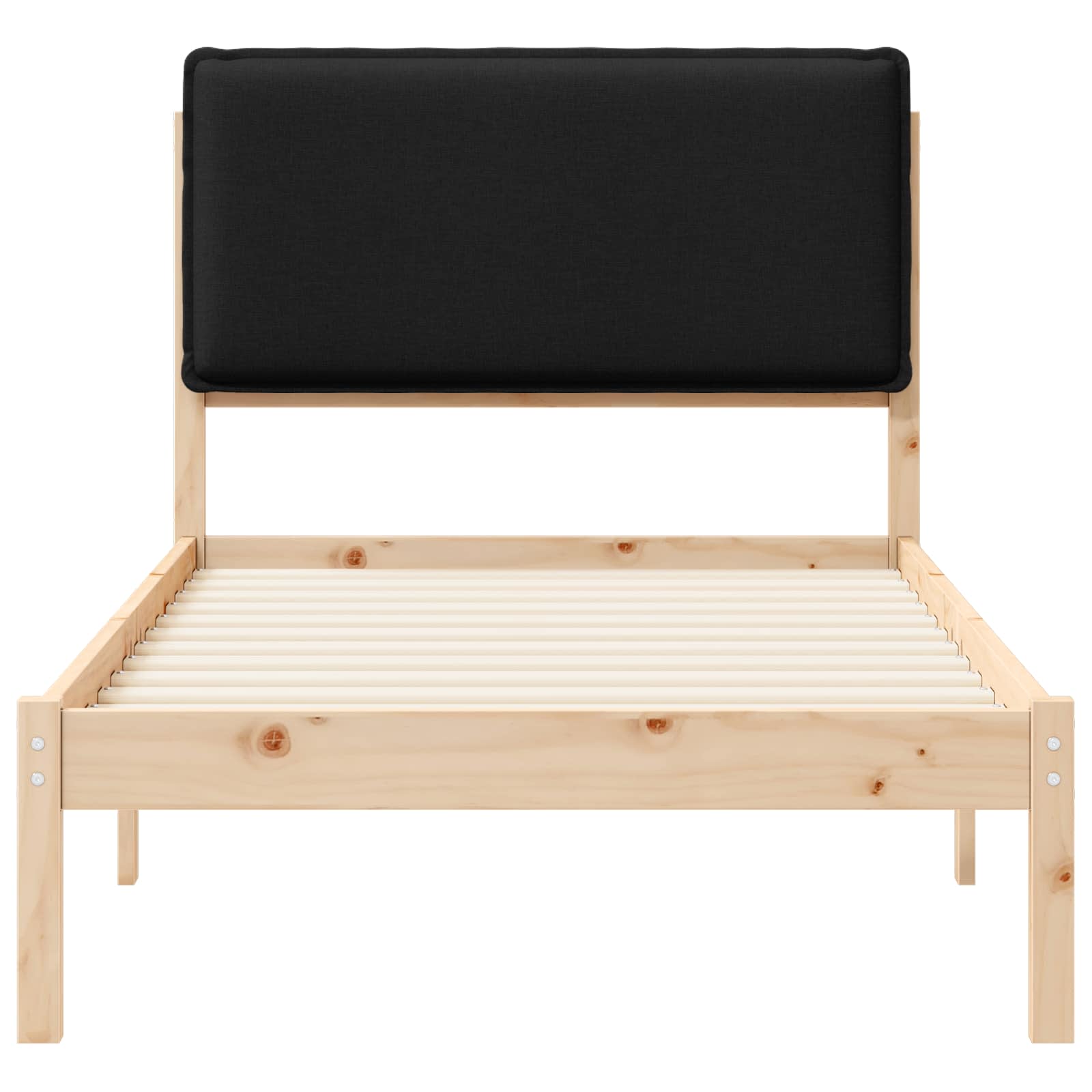 Cadre de lit avec tête de lit rembourrée Noir 100 x 200 cm - XIOS