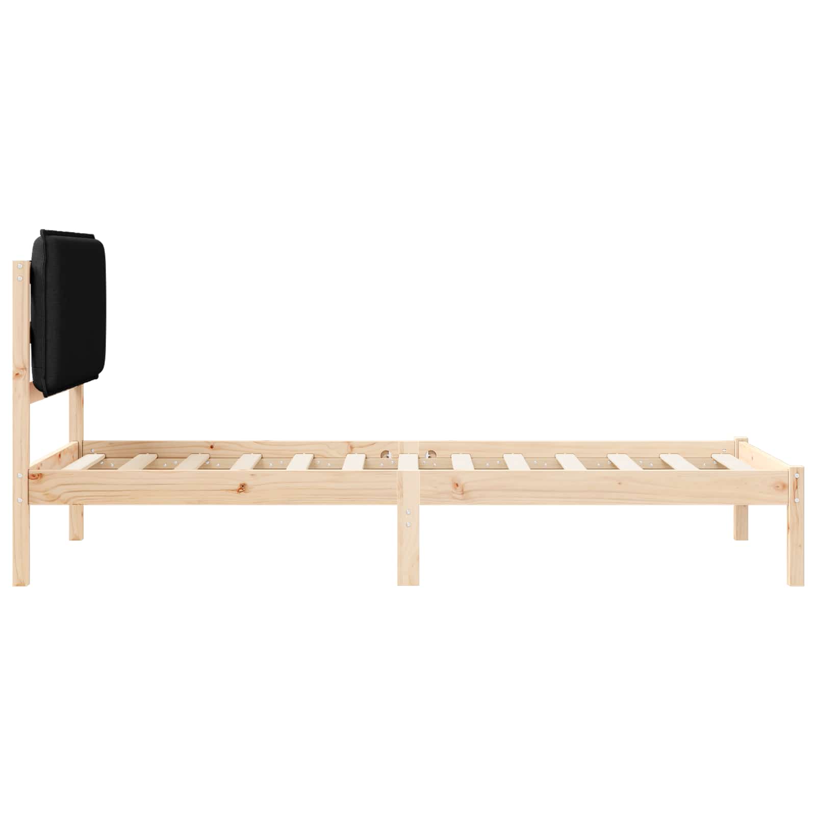 Cadre de lit avec tête de lit rembourrée Noir 80 x 200 cm - XIOS