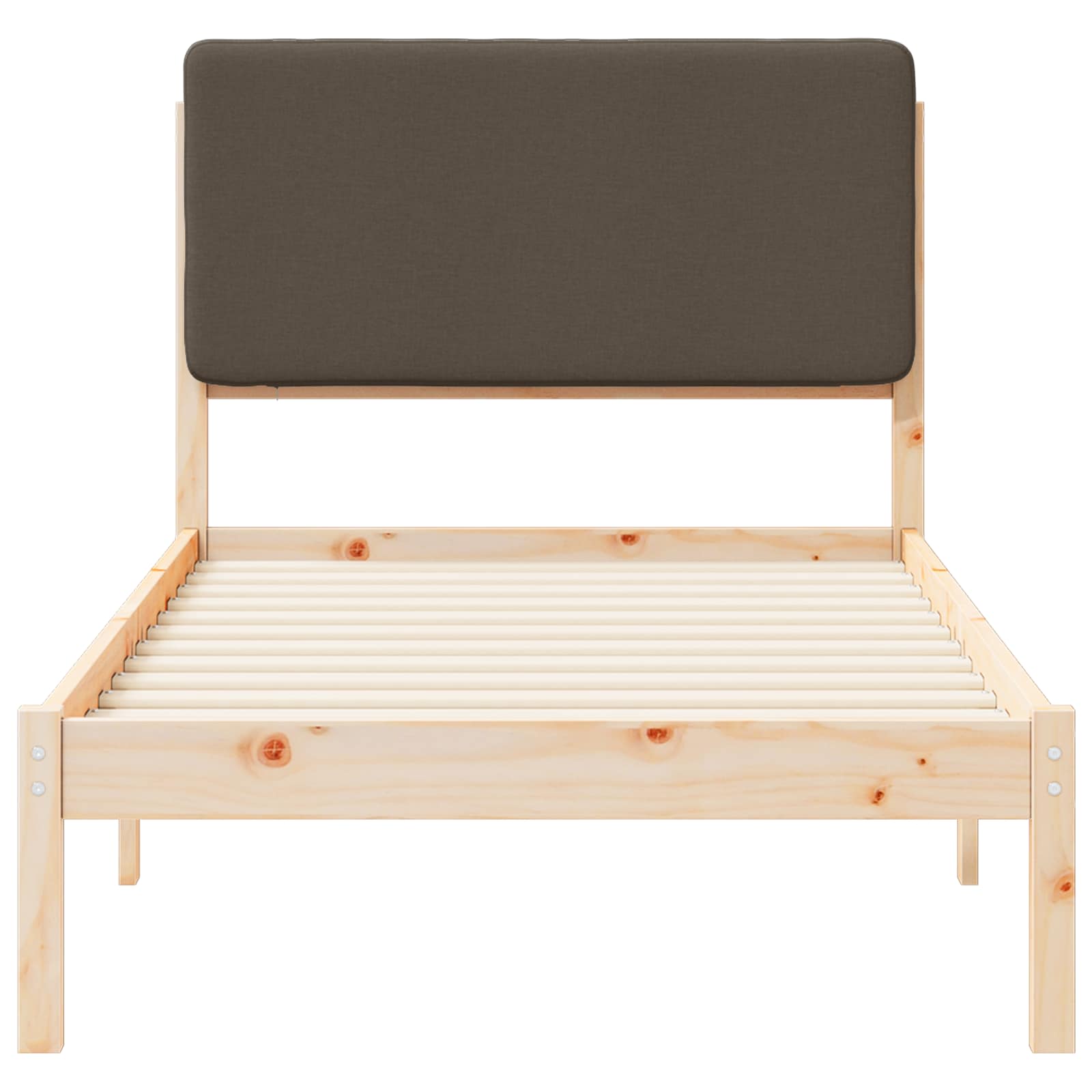 Cadre de lit avec tête de lit rembourrée Taupe 80 x 200 cm - XIOS