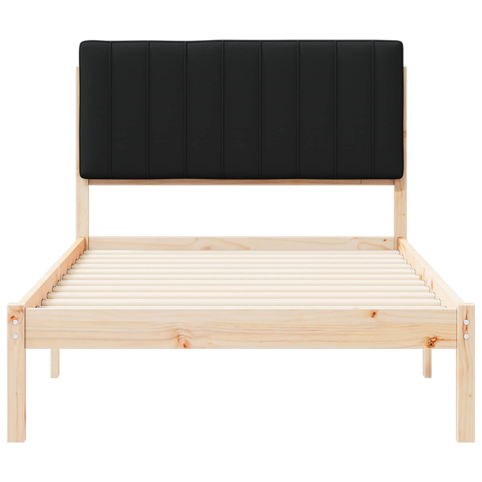 Cadre de lit avec tête de lit rembourrée Noir 100 x 200 cm - XIOS