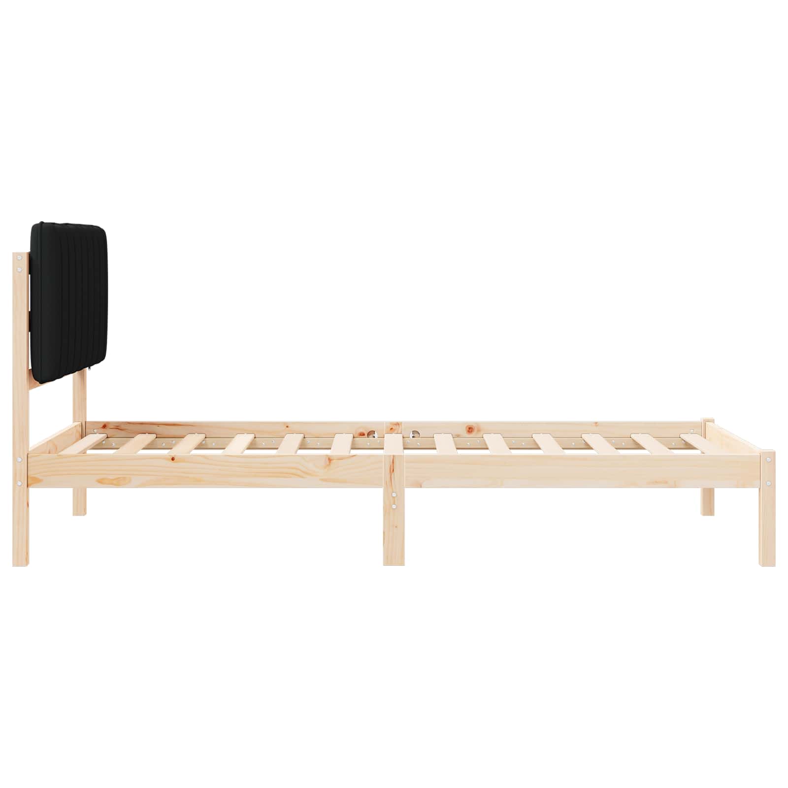 Cadre de lit avec tête de lit rembourrée Noir 100 x 200 cm - XIOS