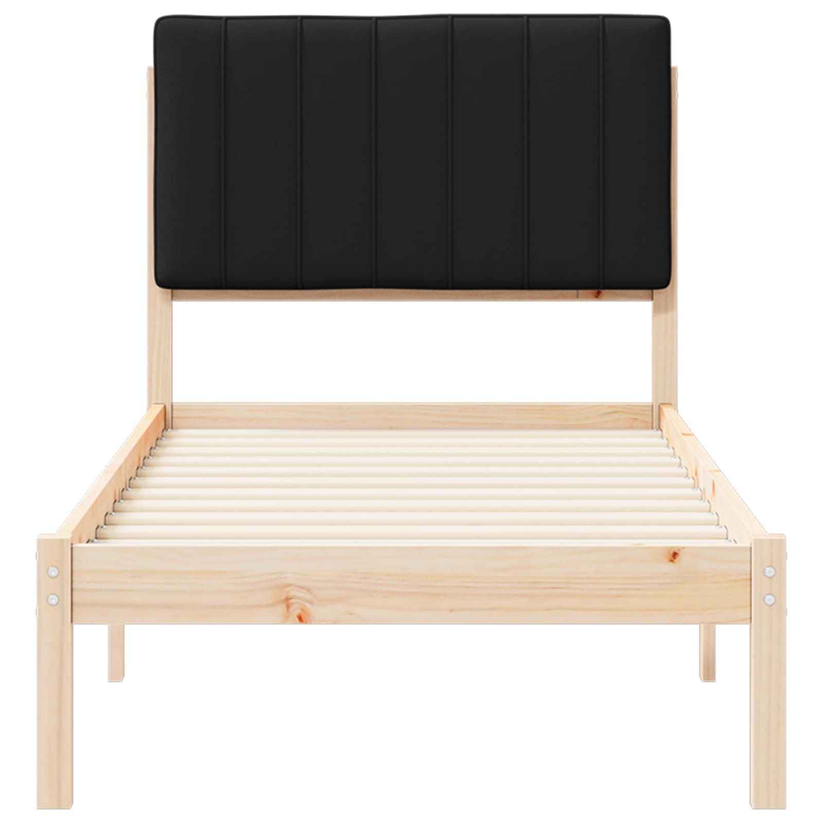 Cadre de lit avec tête de lit rembourrée Noir 80 x 200 cm - XIOS