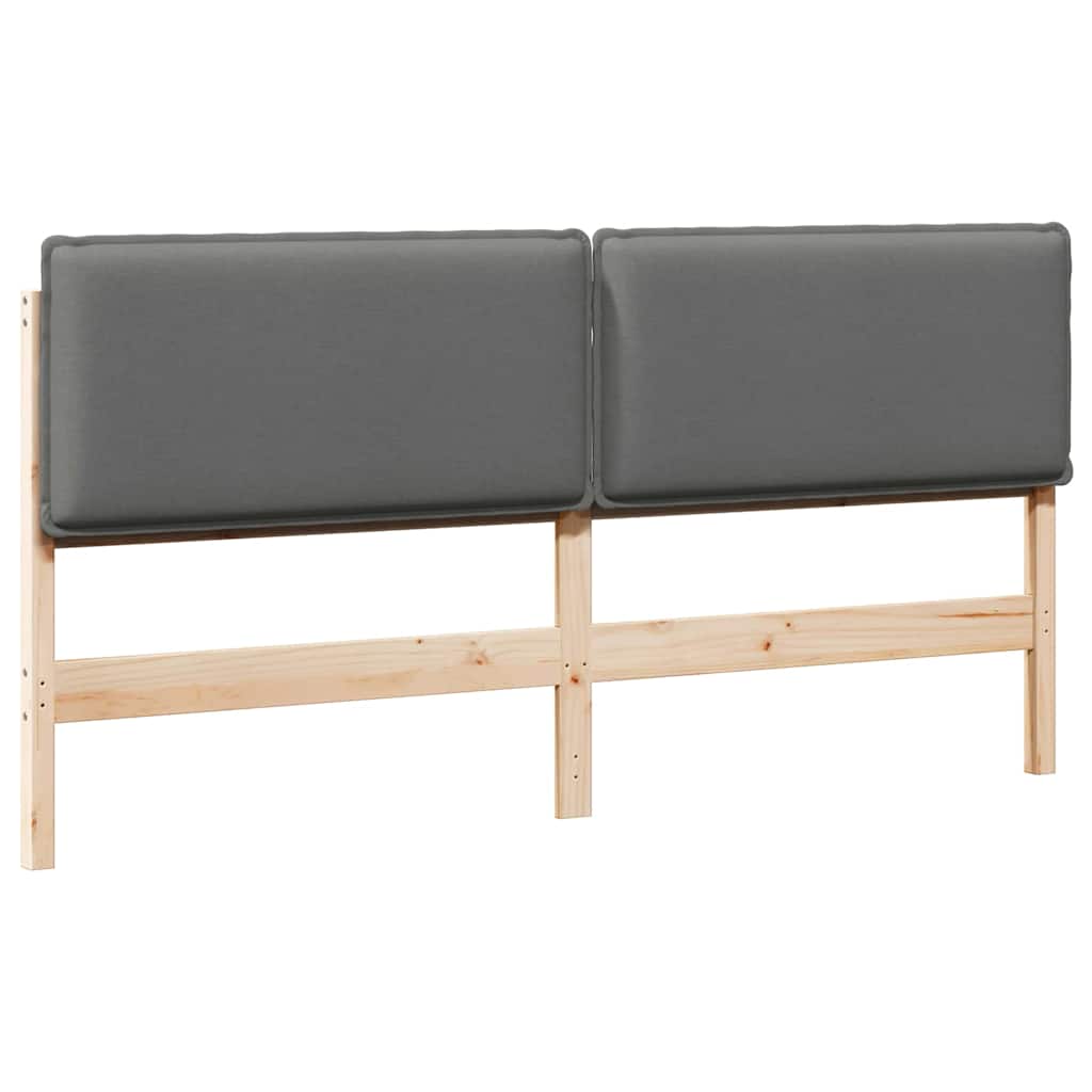 Tête de lit capitonnée Gris Naturel et Clair 200 cm Pin massif - XIOS