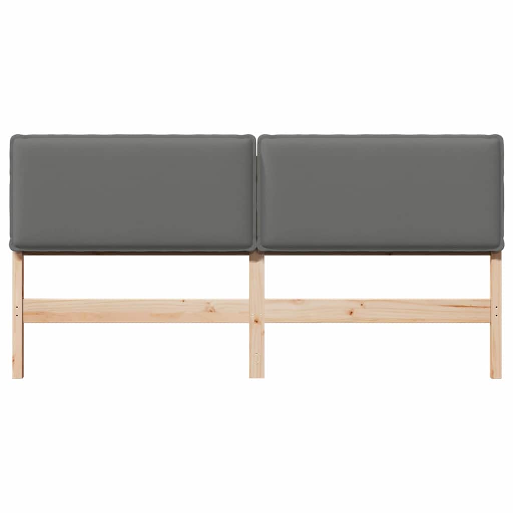Tête de lit capitonnée Gris Naturel et Clair 200 cm Pin massif - XIOS