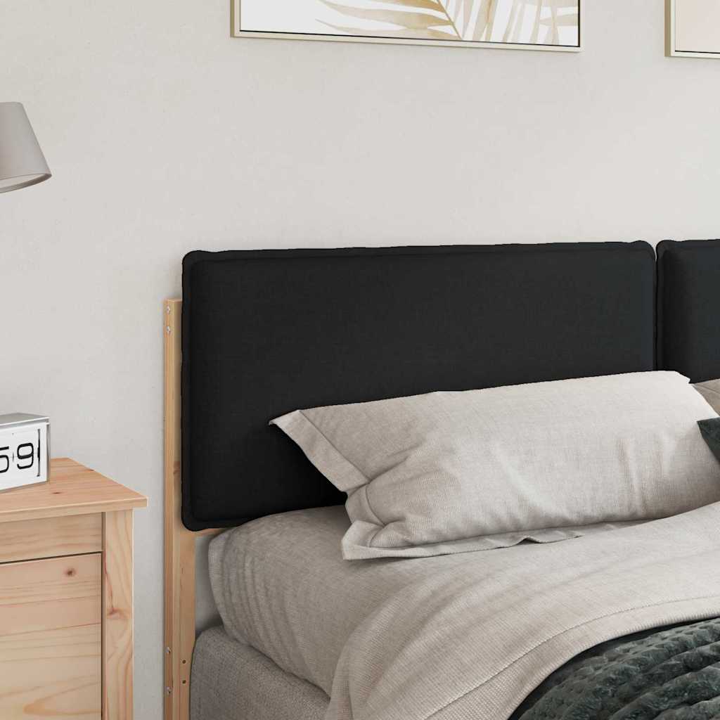 Tête de lit capitonnée Naturel et Noir 200 cm Pin massif - XIOS