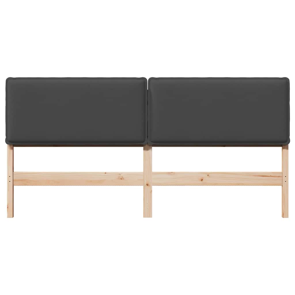 Tête de lit capitonnée Gris Naturel et Foncé 180 cm Pin massif - XIOS