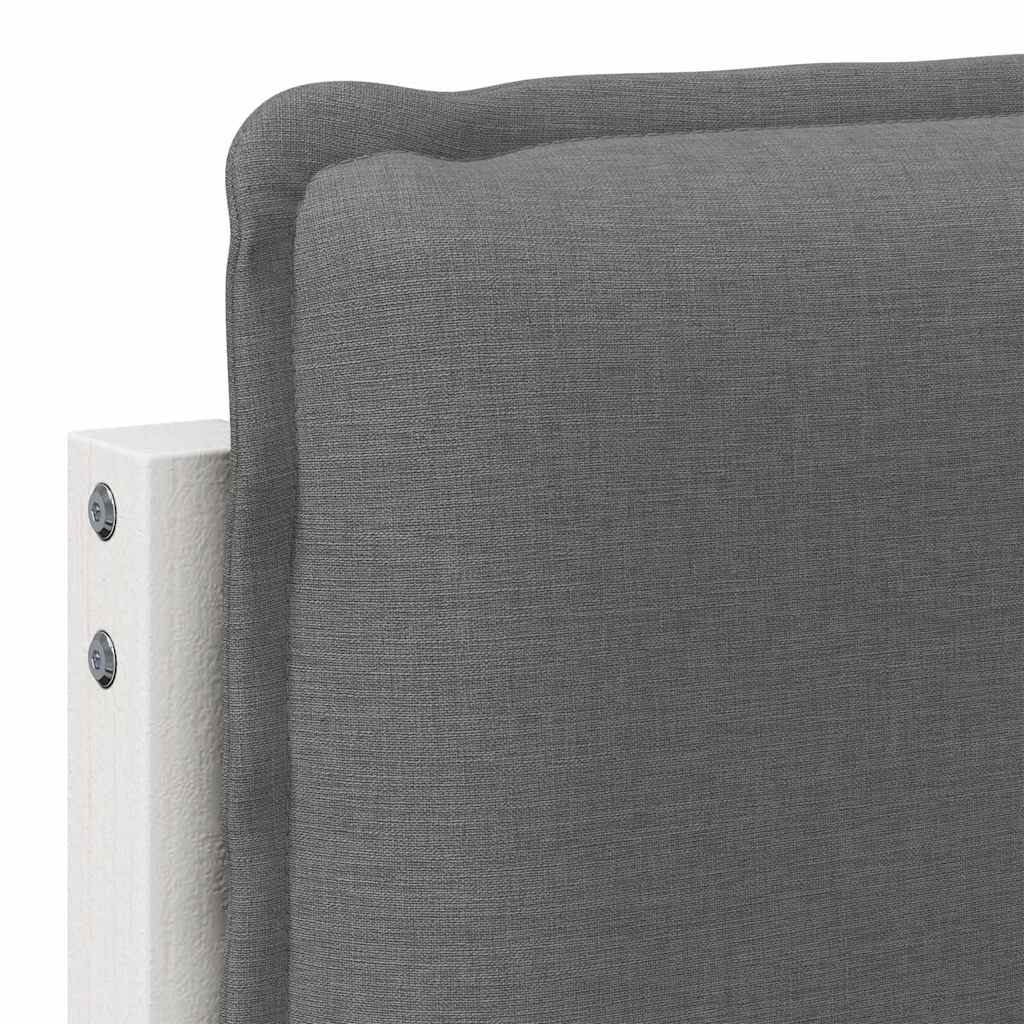 Tête de lit capitonnée Blanc et gris clair 180 cm Pin massif - XIOS