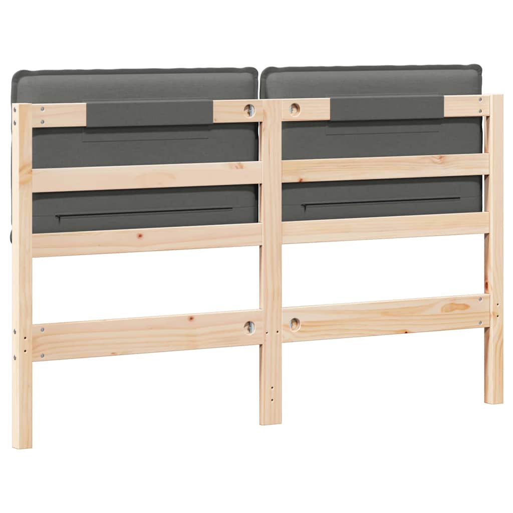 Tête de lit capitonnée Gris Naturel et Clair 160 cm Pin massif - XIOS
