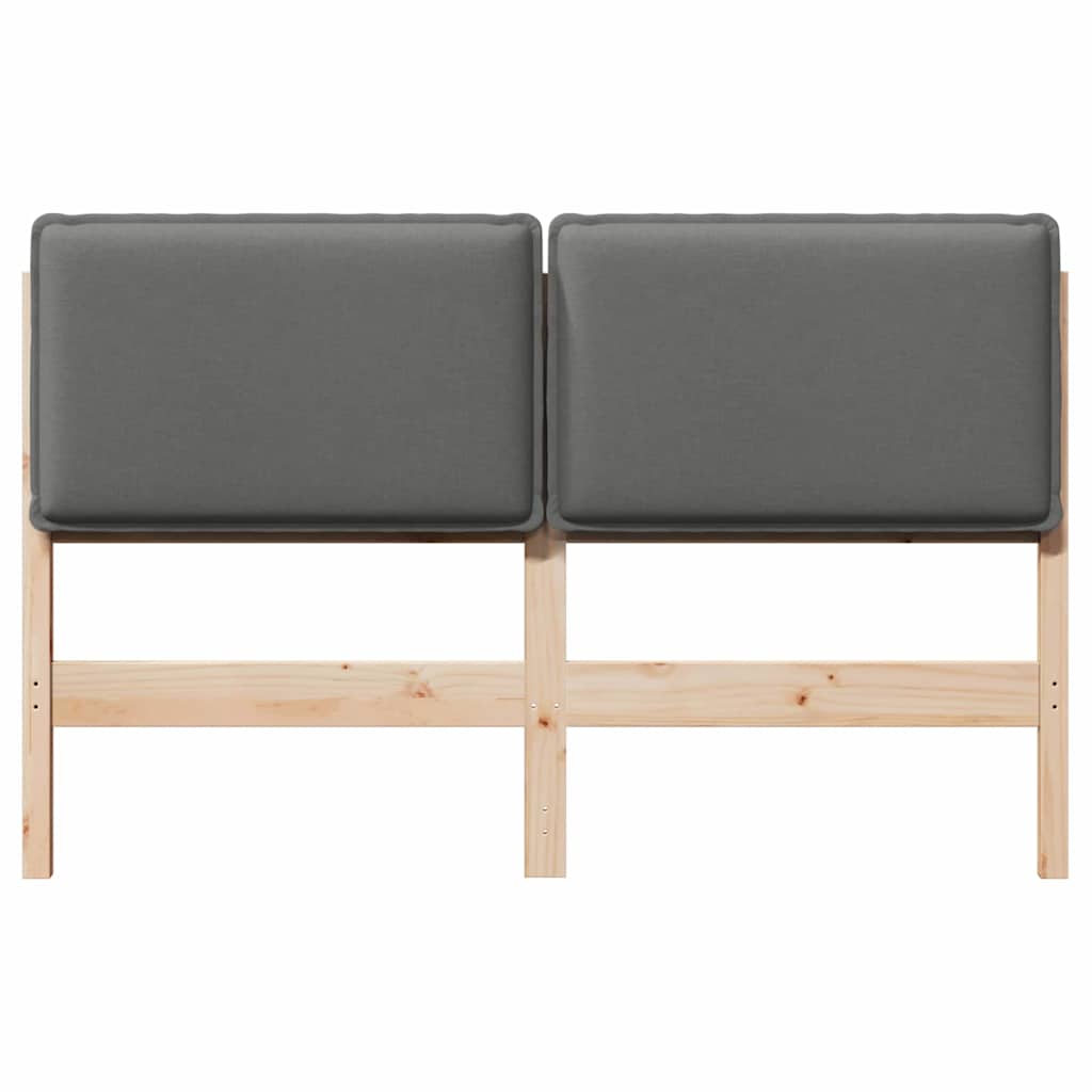 Tête de lit capitonnée Gris Naturel et Clair 150 cm Pin massif - XIOS