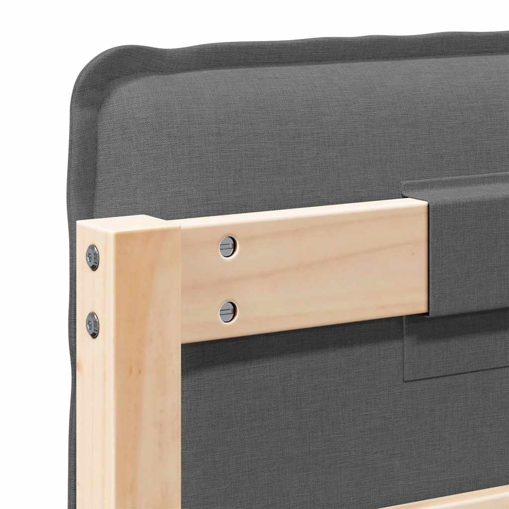 Tête de lit capitonnée Gris Naturel et Clair 120 cm Pin massif - XIOS