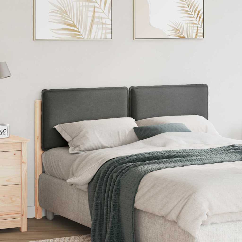 Tête de lit capitonnée Gris Naturel et Clair 120 cm Pin massif - XIOS