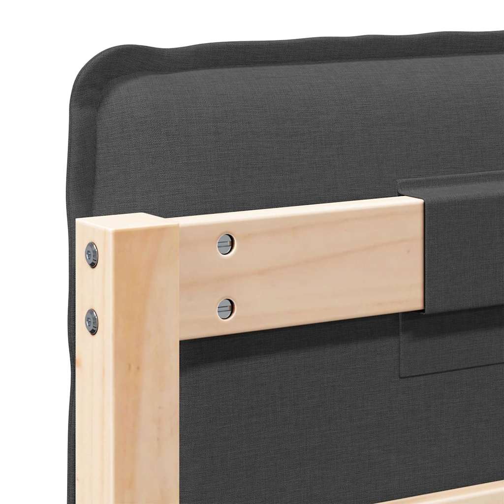 Tête de lit capitonnée Gris Naturel et Foncé 120 cm Pin massif - XIOS
