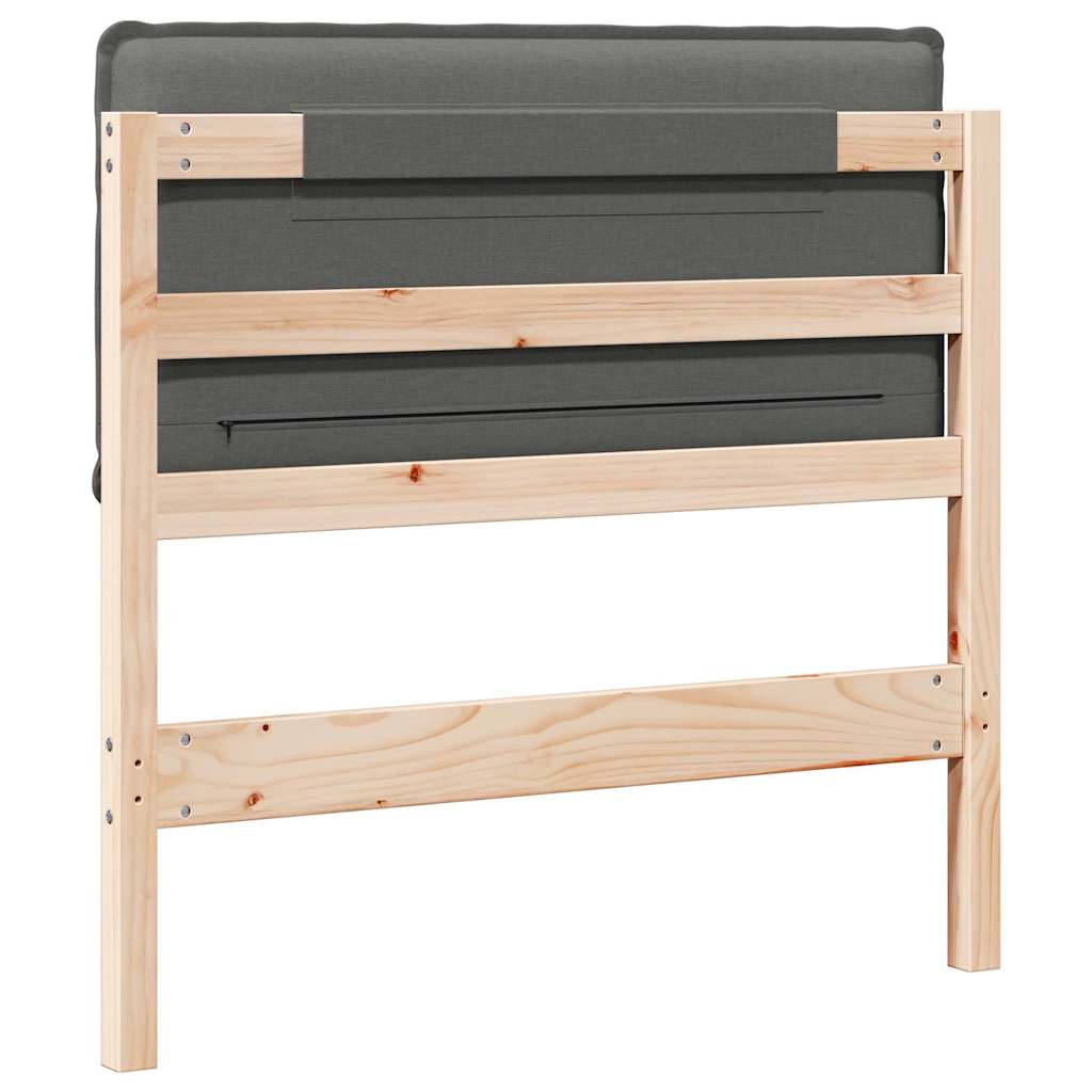 Tête de lit capitonnée Gris Naturel et Clair Pin massif - XIOS