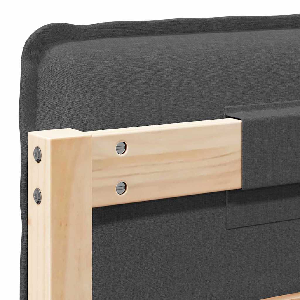 Tête de lit capitonnée Gris Naturel et Foncé 100 cm Pin massif - XIOS