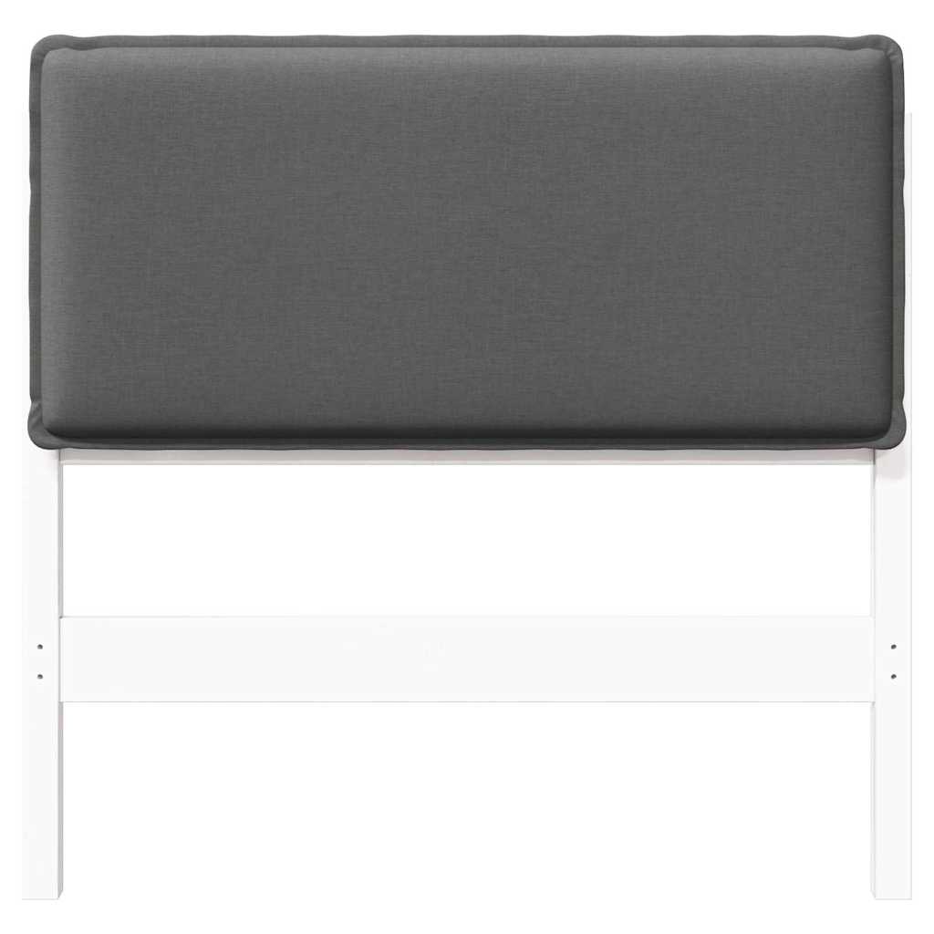 Tête de lit capitonnée Blanc et gris clair 100 cm Pin massif - XIOS