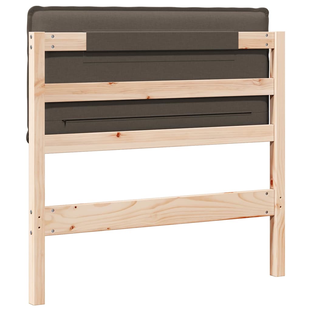 Tête de lit capitonnée Gris Naturel et Clair 90 cm Pin massif - XIOS