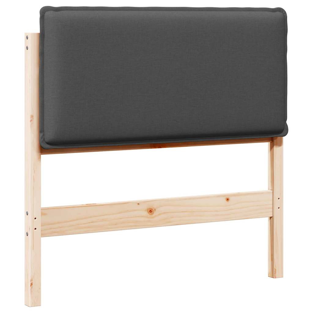 Tête de lit capitonnée Gris Naturel et Foncé 80 cm Pin massif - XIOS