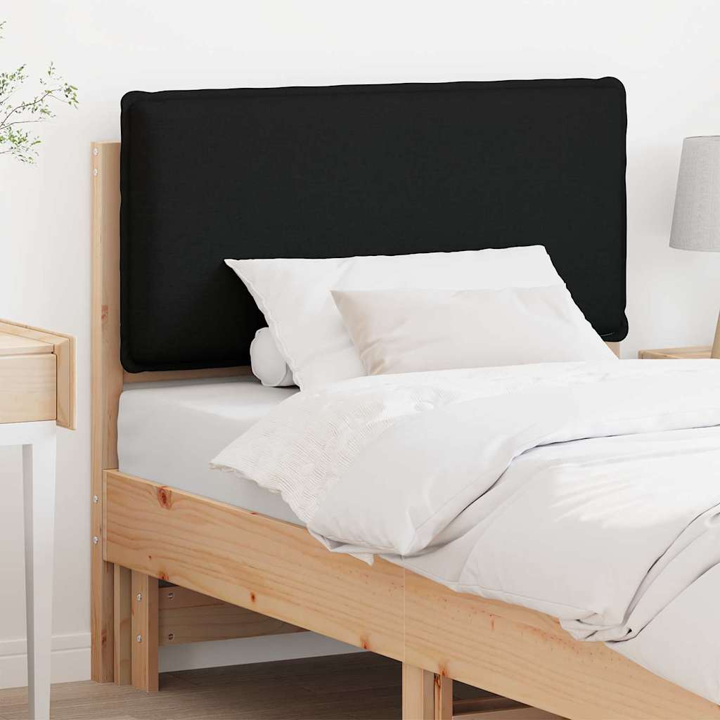 Tête de lit capitonnée Naturel et Noir 80 cm Pin massif - XIOS