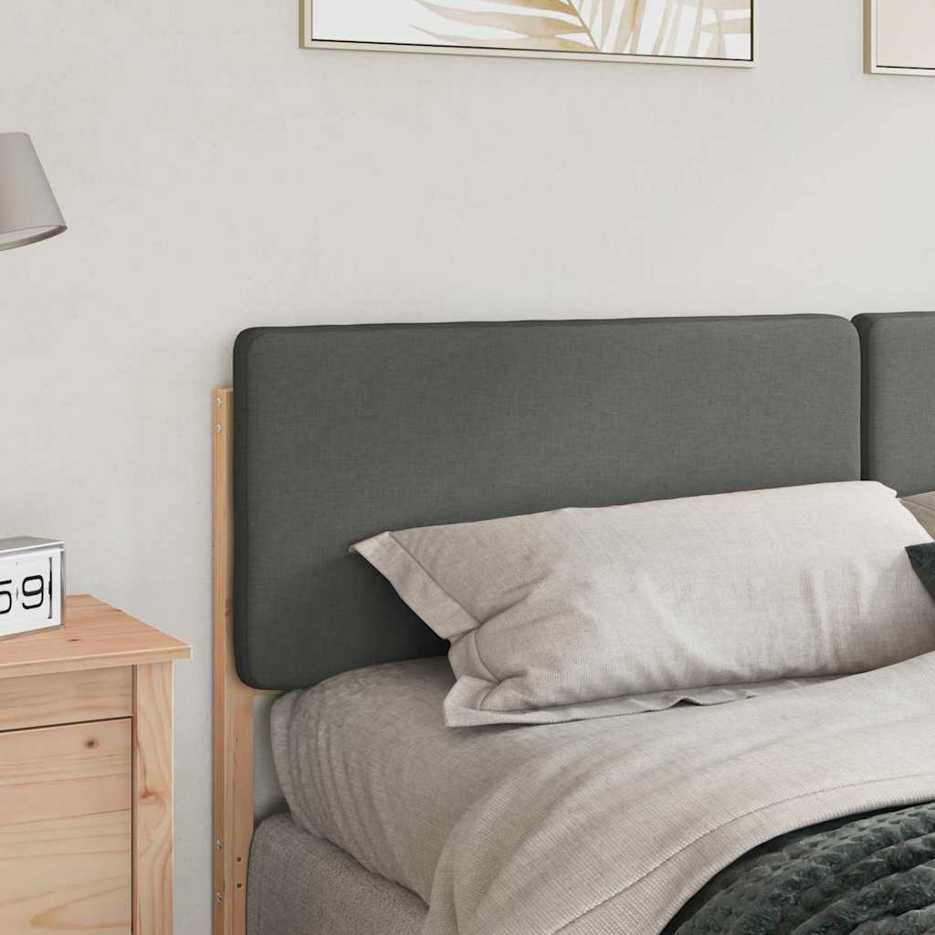 Tête de lit capitonnée Marron et gris clair 200 cm Pin massif - XIOS
