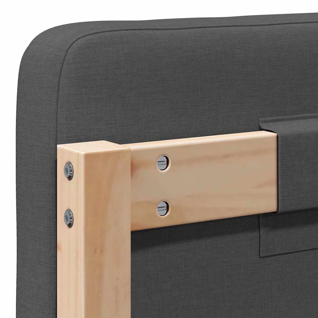 Tête de lit capitonnée Brun et gris foncé 200 cm Pin massif - XIOS