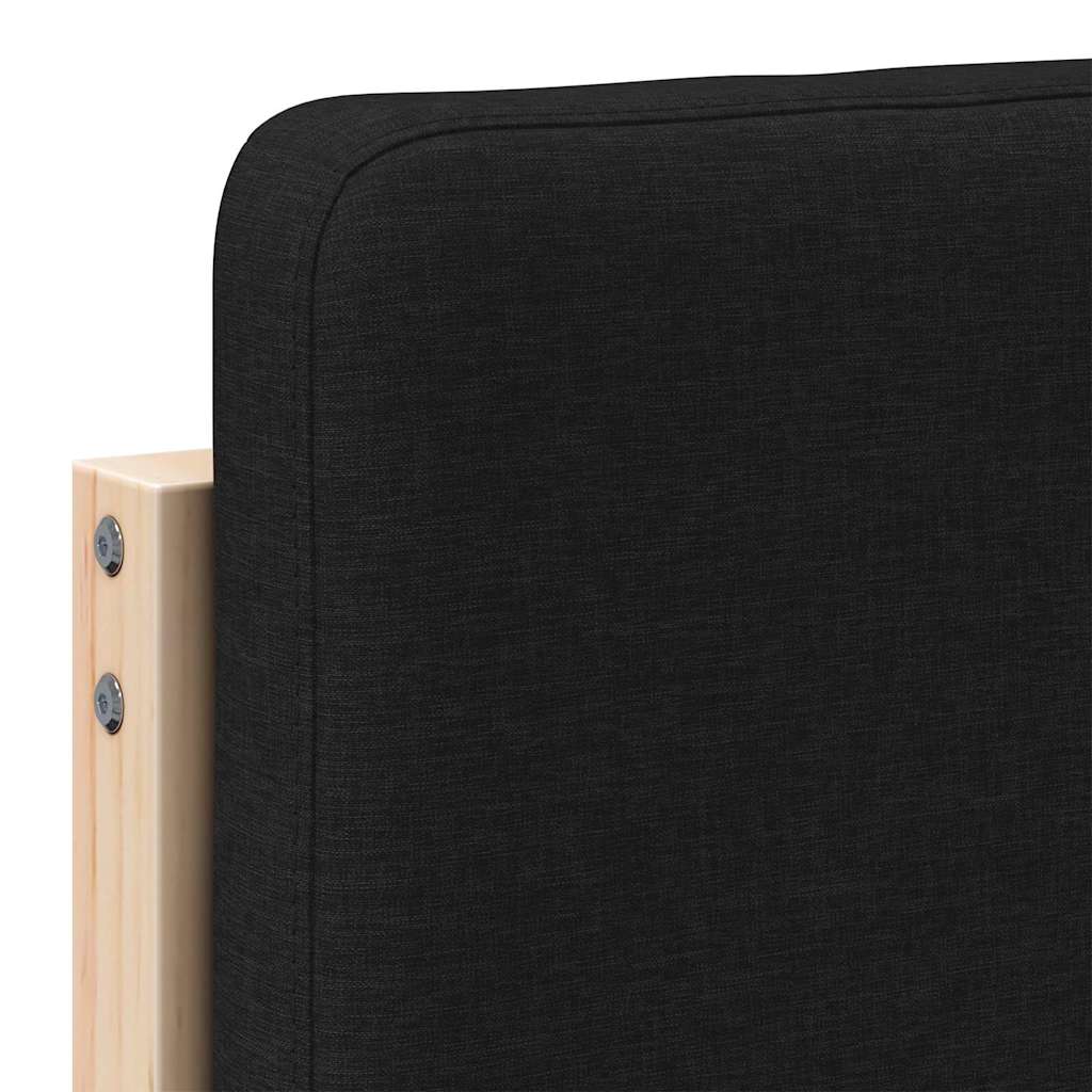 Tête de lit capitonnée Marron et Noir 200 cm Pin massif - XIOS