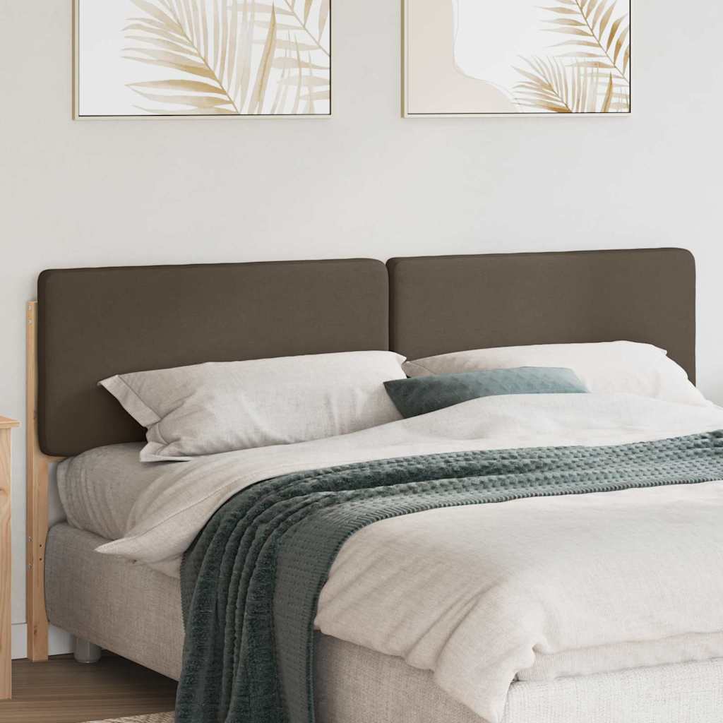 Tête de lit capitonnée Marron et Taupe 200 cm Pin massif - XIOS
