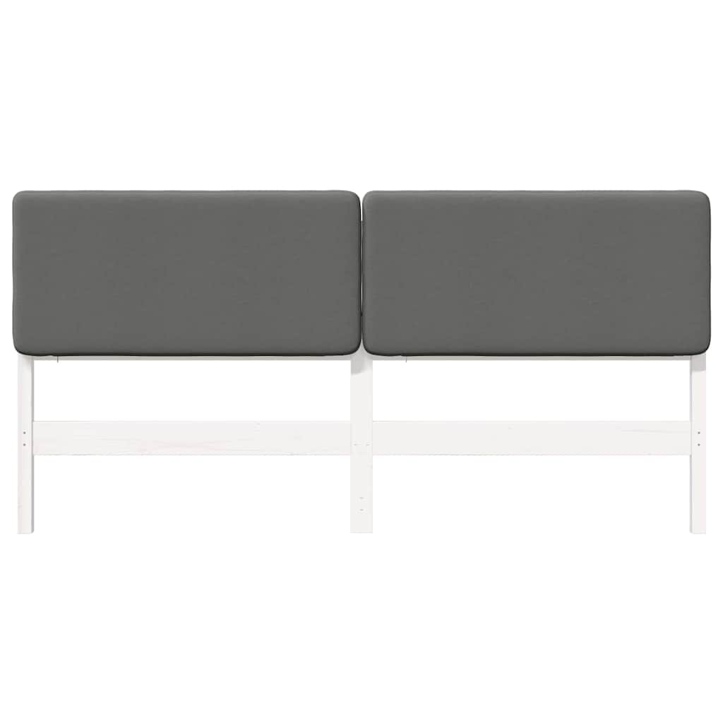 Tête de lit capitonnée Blanc et gris clair 200 cm Pin massif - XIOS