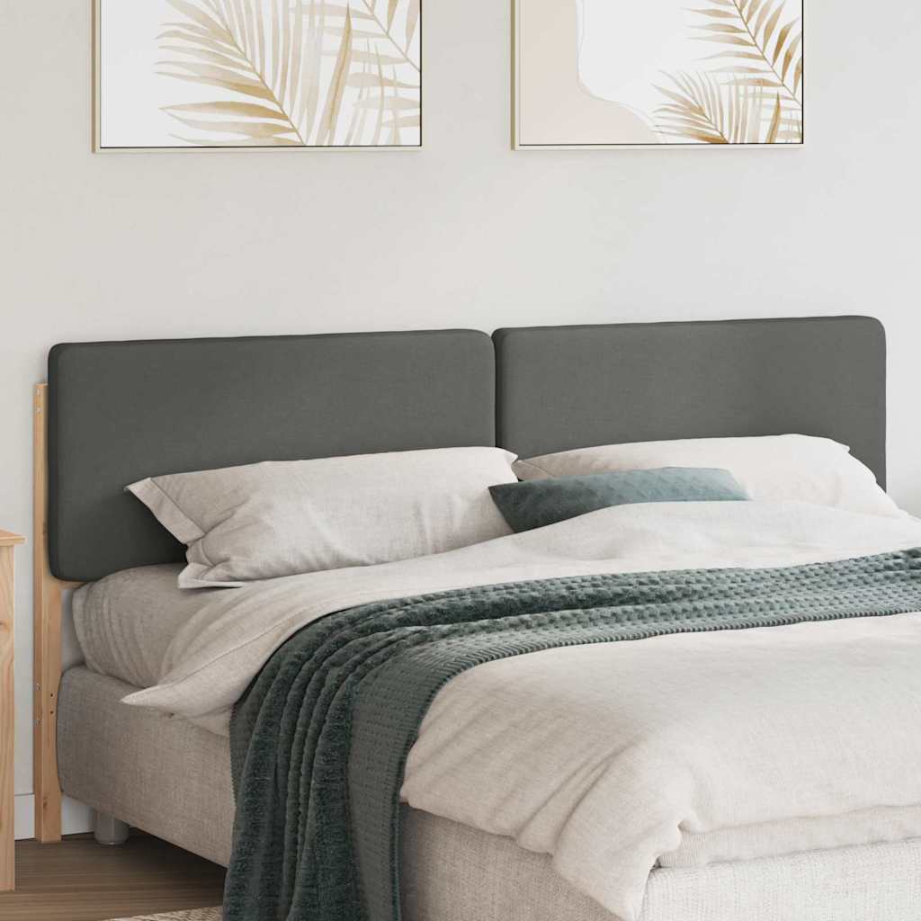 Tête de lit capitonnée Marron et gris clair 180 cm Pin massif - XIOS