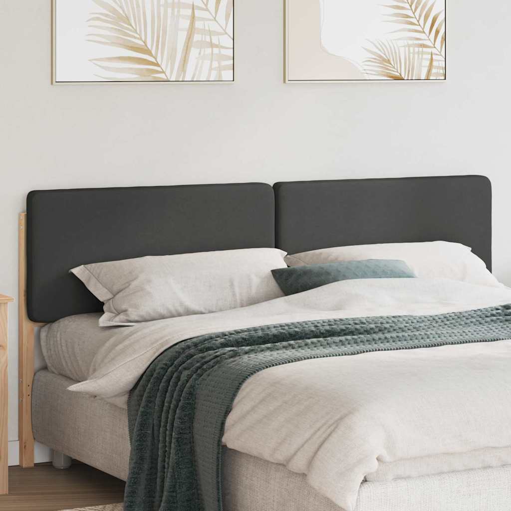 Tête de lit capitonnée Brun et gris foncé 180 cm Pin massif - XIOS