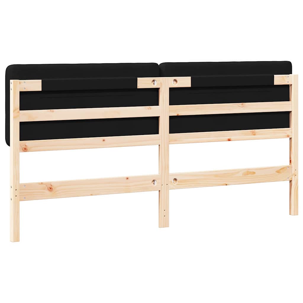 Tête de lit capitonnée Marron et Noir 180 cm Pin massif - XIOS