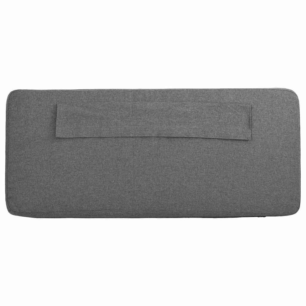 Tête de lit capitonnée Blanc et gris clair 160 cm Pin massif - XIOS