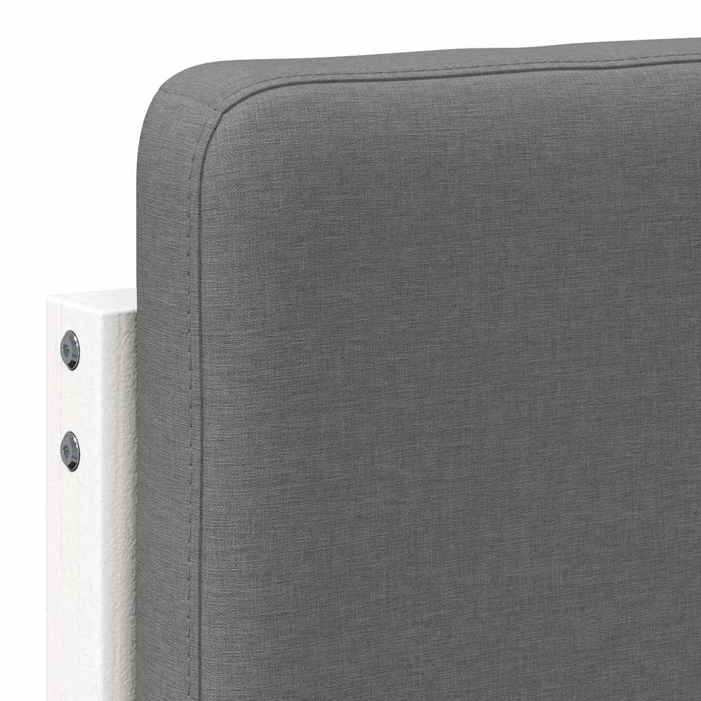 Tête de lit capitonnée Blanc et gris clair 160 cm Pin massif - XIOS