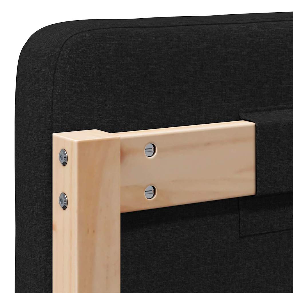Tête de lit capitonnée Marron et Noir 150 cm Pin massif - XIOS