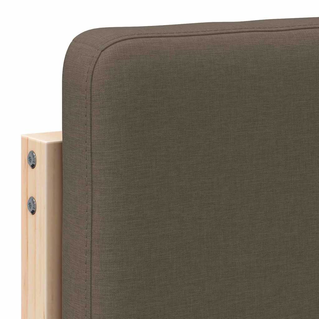 Tête de lit capitonnée Marron et Taupe 150 cm Pin massif - XIOS