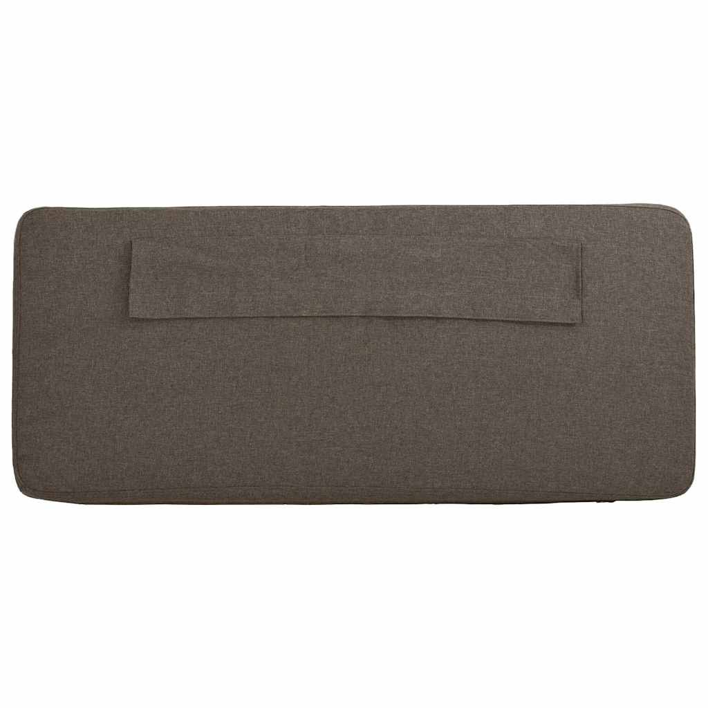 Tête de lit capitonnée Marron et Taupe 140 cm Pin massif - XIOS