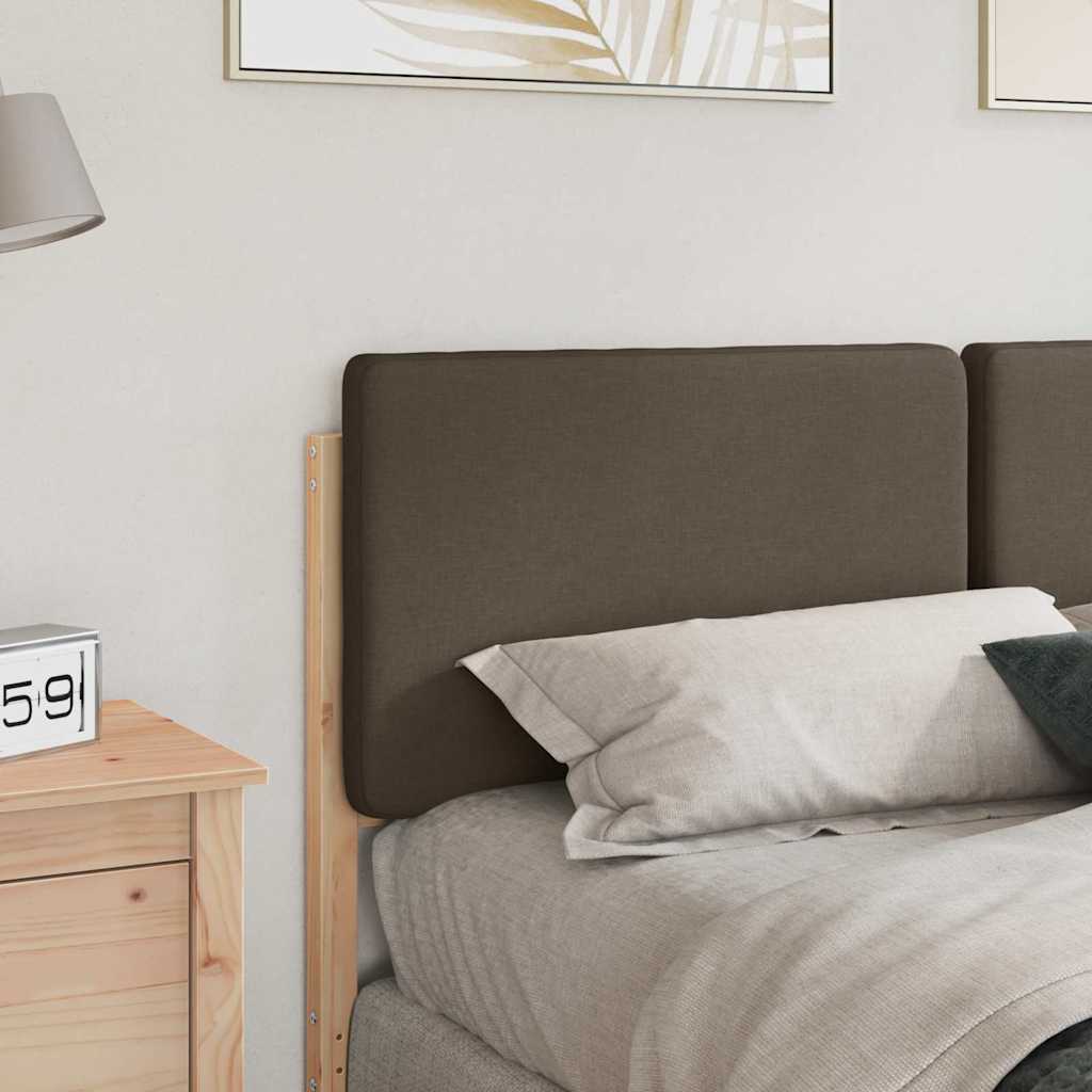 Tête de lit capitonnée Marron et Taupe 120 cm Pin massif - XIOS