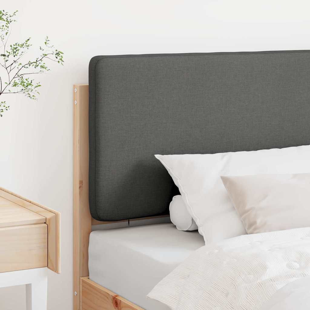 Tête de lit capitonnée Marron et gris clair 100 cm Pin massif - XIOS