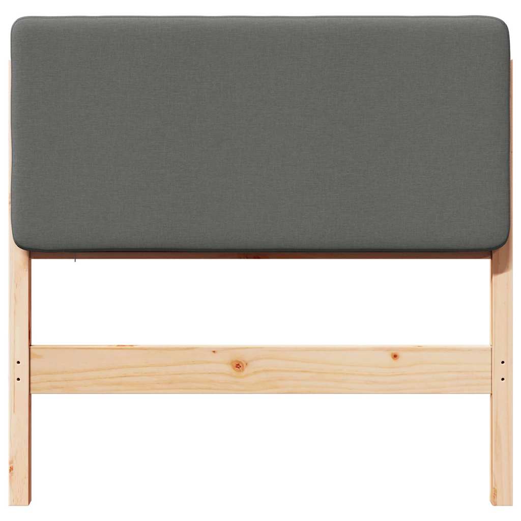Tête de lit capitonnée Marron et gris clair 100 cm Pin massif - XIOS
