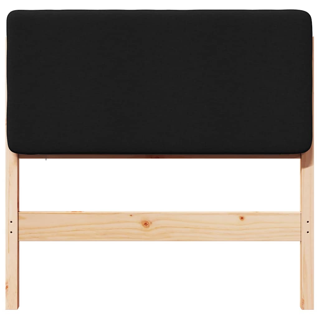 Tête de lit capitonnée Marron et Noir 100 cm Pin massif - XIOS