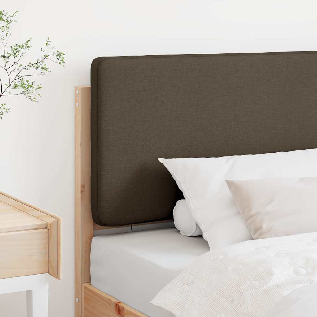 Tête de lit capitonnée Marron et Taupe 100 cm Pin massif - XIOS