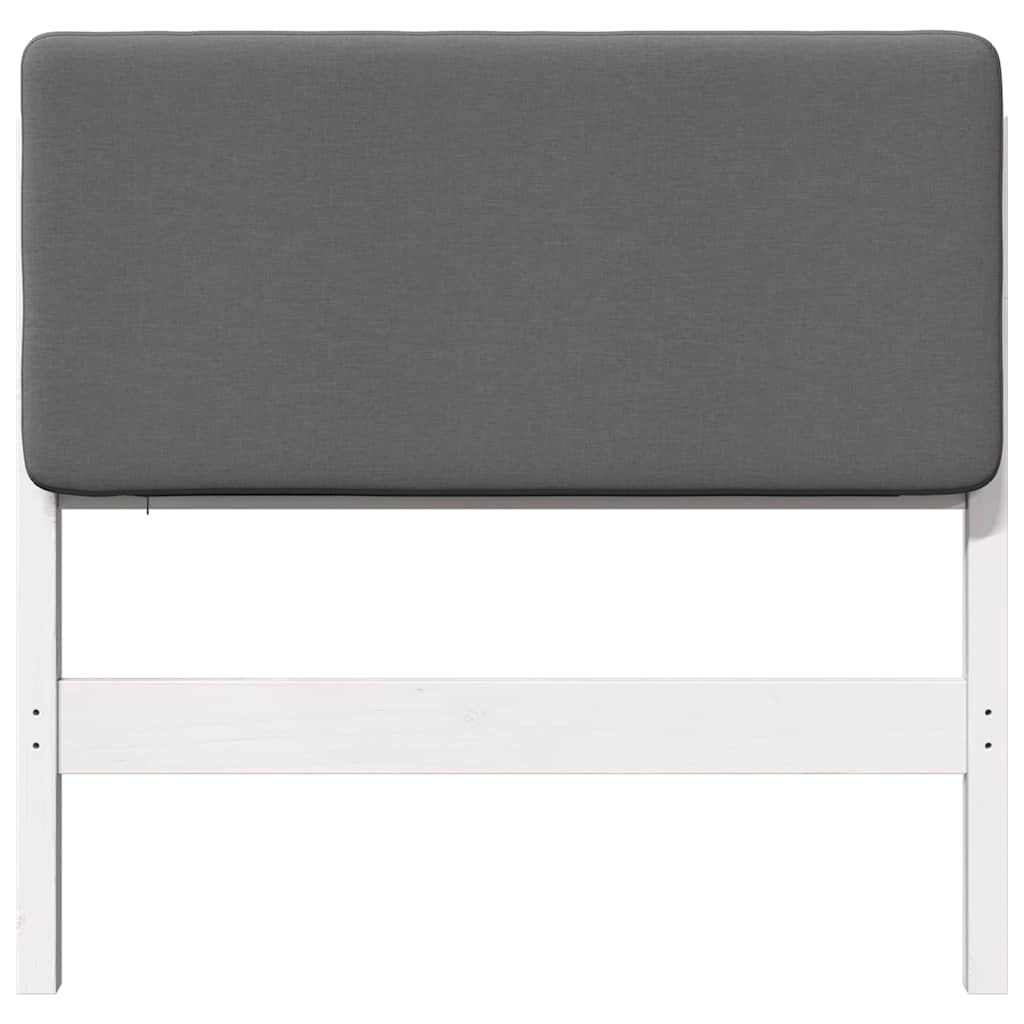 Tête de lit capitonnée Blanc et gris clair 90 cm Pin massif - XIOS